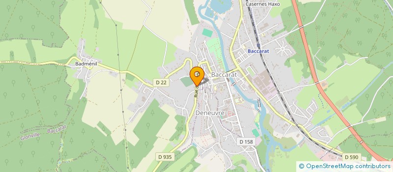 localisation de l'entreprise DE SOUSA GEORGES  BACCARAT