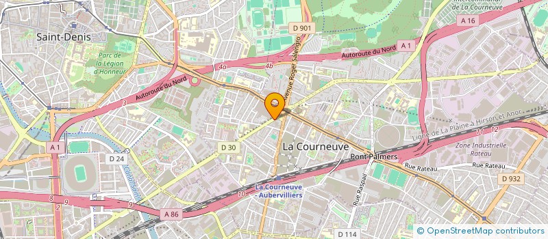 localisation de l'entreprise DE SOUZA BATIMENT à LA COURNEUVE