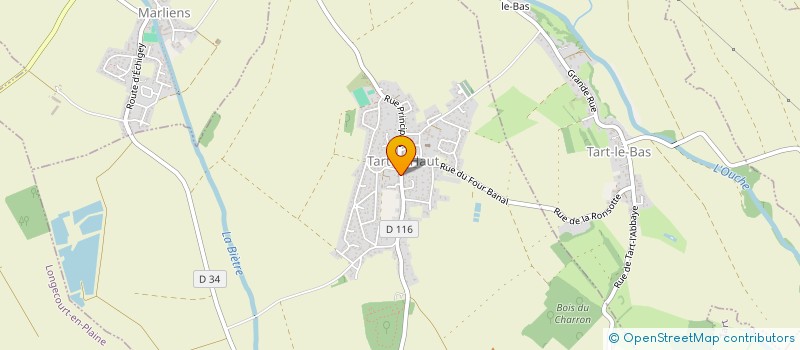 localisation de l'entreprise DE TART  TART