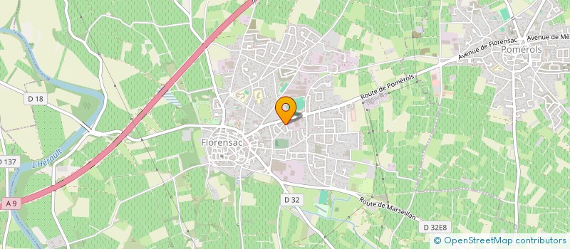 localisation de l'entreprise DE THAU  FLORENSAC