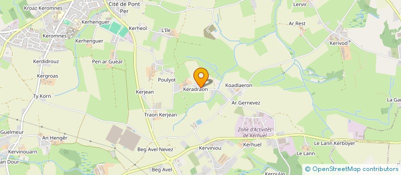 localisation de l'entreprise DE TRAON KERJEAN à MILIZAC-GUIPRONVEL