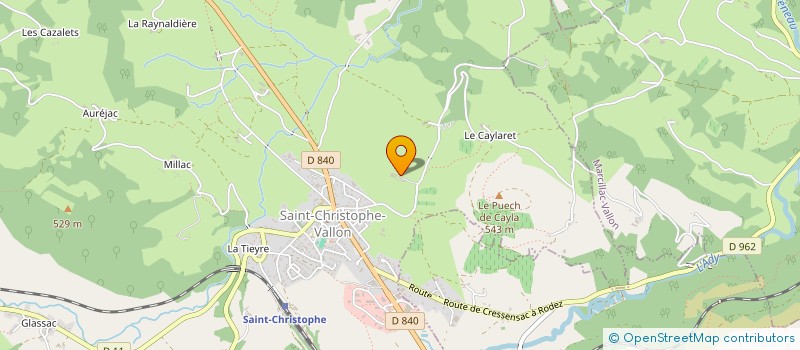 localisation de l'entreprise DE TRAPOULES à SAINT-CHRISTOPHE-VALLON