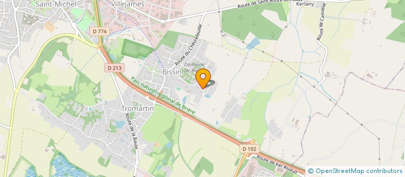 localisation de l'entreprise DE TREVEDAY à GUERANDE