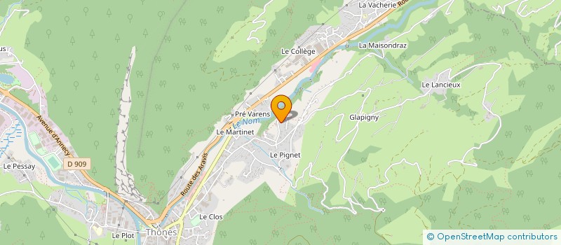 localisation de l'entreprise DE TRONCHINE  THONES