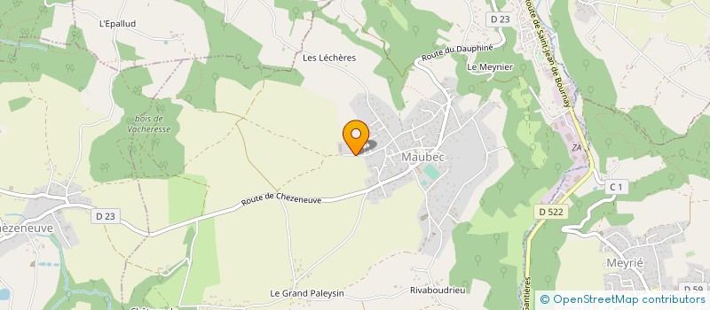 localisation de l'entreprise DE VACHERESSE  MAUBEC