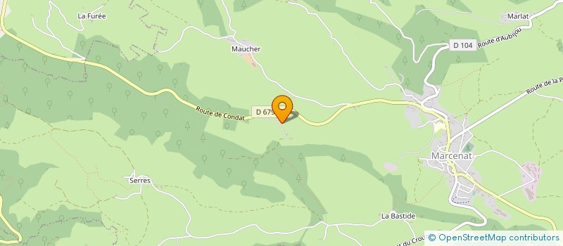 localisation de l'entreprise DE VAL RATH à MARCENAT