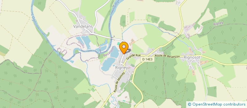localisation de l'entreprise DE VALLEROY à RIGNEY