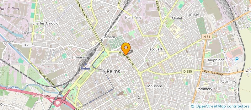 localisation de l'entreprise DE VERNISY  REIMS