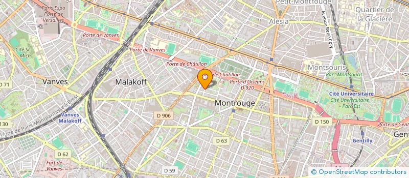 localisation de l'entreprise DE VIGNAC IMMOBILIER  MONTROUGE