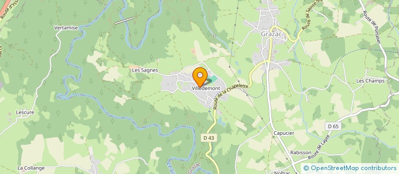 localisation de l'entreprise DE VILLEDEMONT  GRAZAC