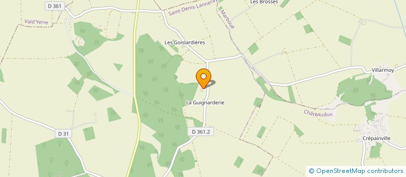 localisation de l'entreprise DE VILLETAIN à SAINT-DENIS-LANNERAY