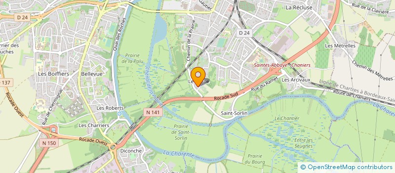 localisation de l'entreprise DE VIVES VOIES  SAINTES