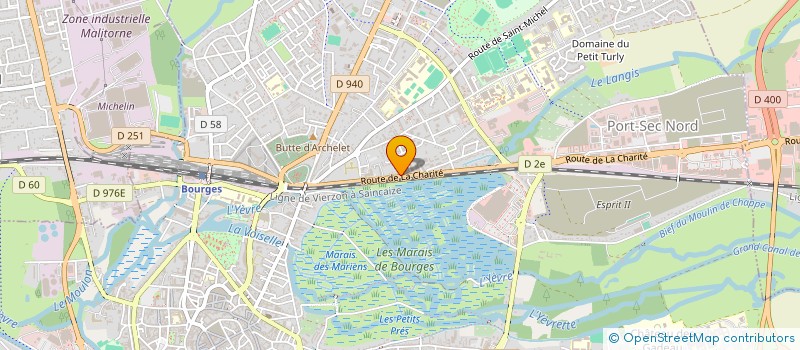 localisation de l'entreprise DE VOGUE  BOURGES