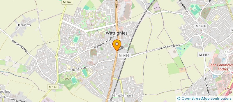 localisation de l'entreprise DE WATTIGNIES  WATTIGNIES