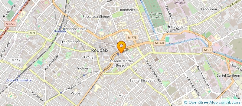 localisation de l'entreprise DE ZALDIVAR ROUBAIX  ROUBAIX