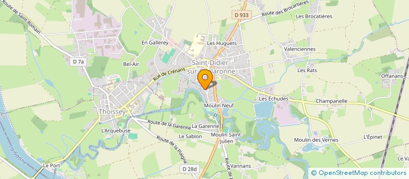 localisation de l'entreprise DE3S ELECTRICITE à SAINT-DIDIER-SUR-CHALARONNE