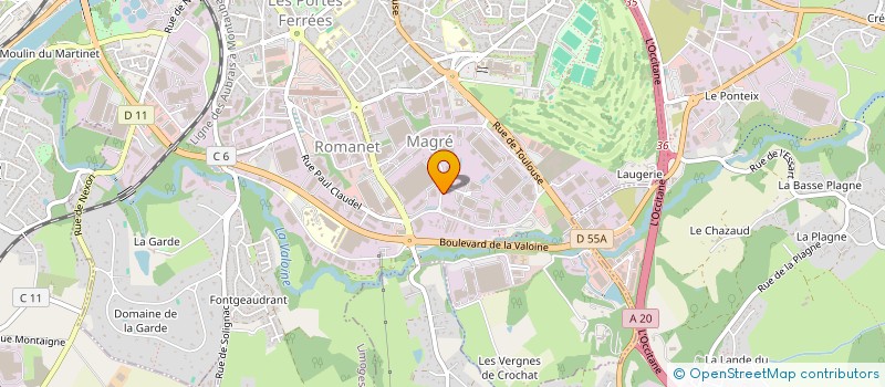 localisation de l'entreprise DEA2 à LIMOGES