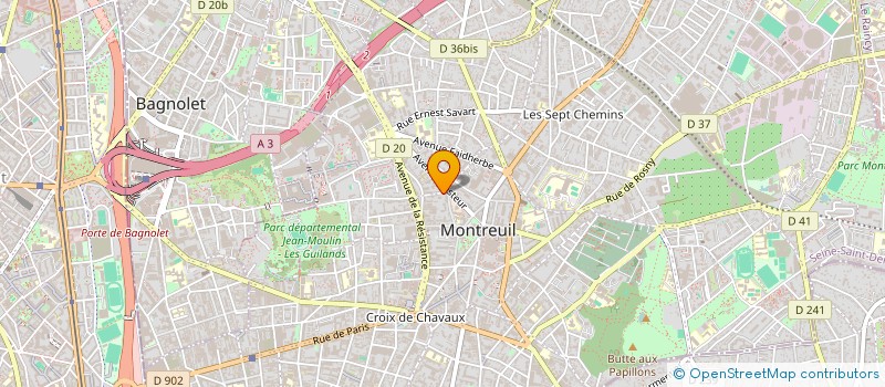 localisation de l'entreprise DEAL ELEC à MONTREUIL