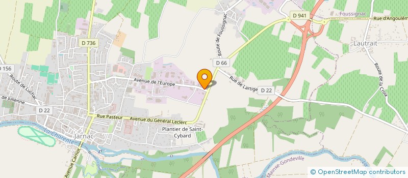 localisation de l'entreprise DEBALE à JARNAC
