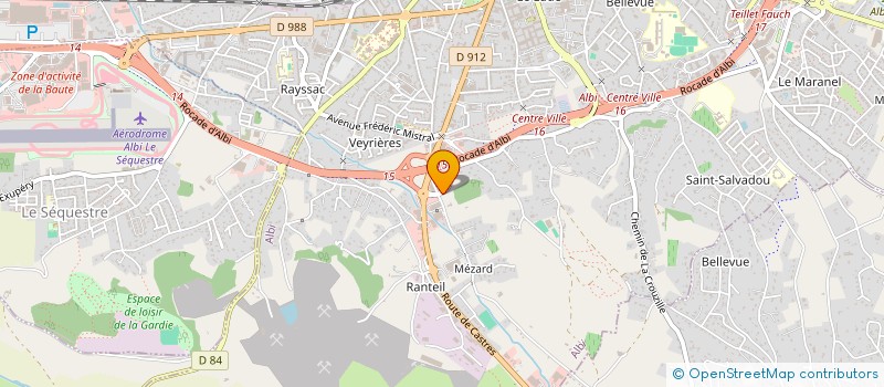 localisation de l'entreprise DEBARD AUTOMOBILES à ALBI