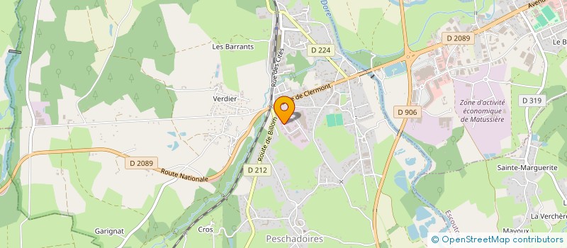 localisation de l'entreprise DEBARGES à PESCHADOIRES