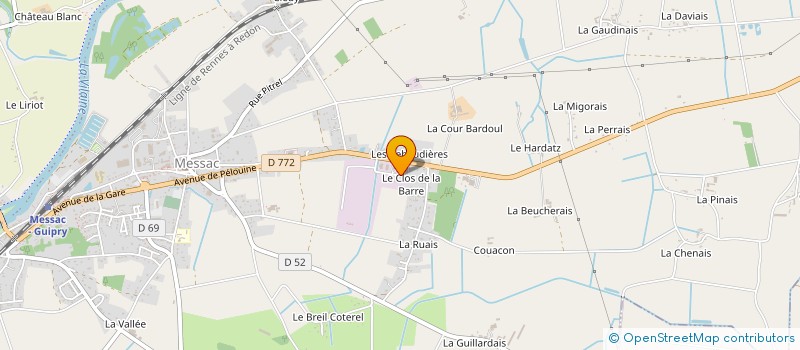 localisation de l'entreprise DEBARRAS BROCANTE ET MOI  GUIPRY-MESSAC