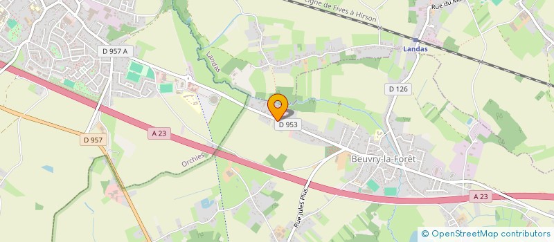 localisation de l'entreprise DEBARRAS DE LA PEVELE  BEUVRY-LA-FORET