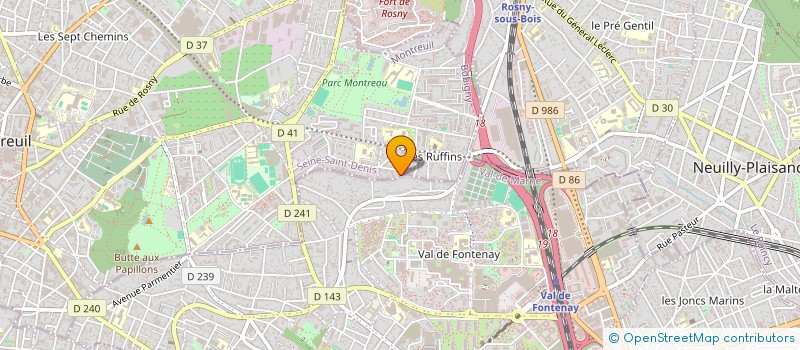localisation de l'entreprise DEBARRAS DETRITUS GRAVATS à MONTREUIL