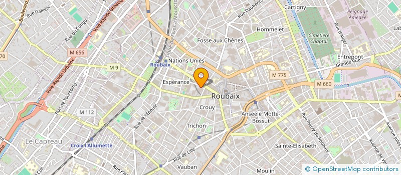 localisation de l'entreprise DEBEIRA à ROUBAIX