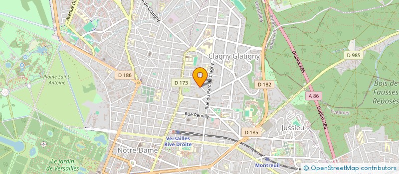 localisation de l'entreprise DEBELLEYME à VERSAILLES