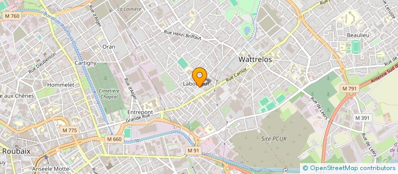 localisation de l'entreprise DEBELO  WATTRELOS