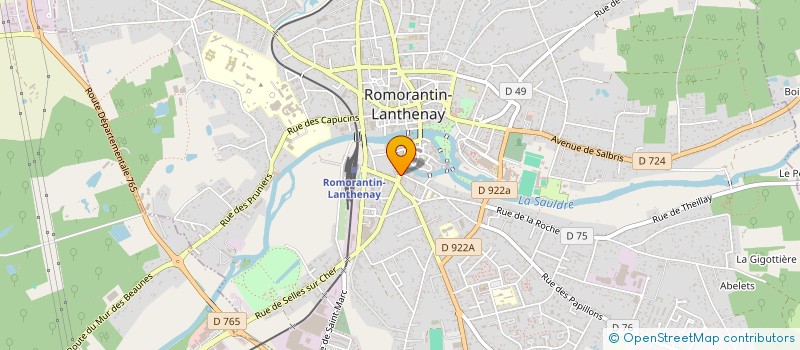 localisation de l'entreprise DEBEN COIFFURE à ROMORANTIN-LANTHENAY