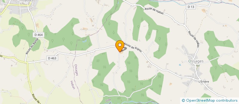 localisation de l'entreprise DEBERGE SANITAIRE CHAUFFAGE  OSSAGES