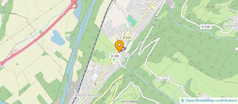 localisation de l'entreprise DEBERT  VILLARD-BONNOT