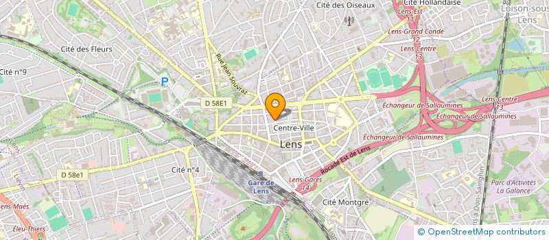 localisation de l'entreprise DEBIT  LENS