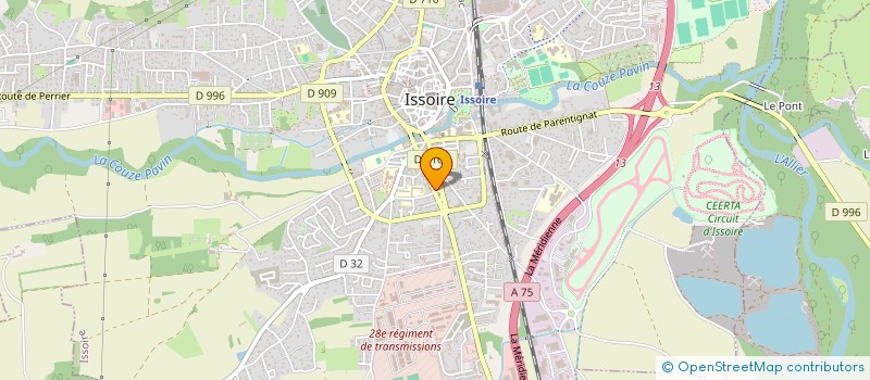 localisation de l'entreprise DEBITEC  ISSOIRE