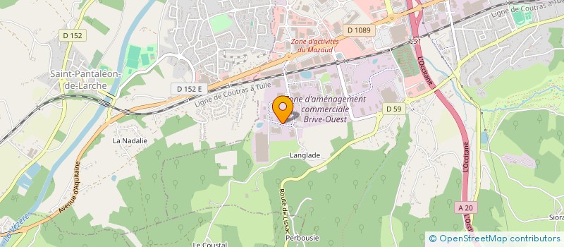 localisation de l'entreprise DEBITEX à BRIVE-LA-GAILLARDE