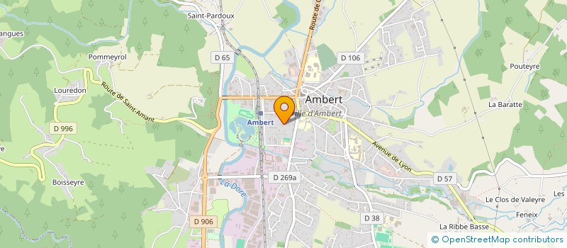 localisation de l'entreprise DEBITON EBENISTERIE à AMBERT