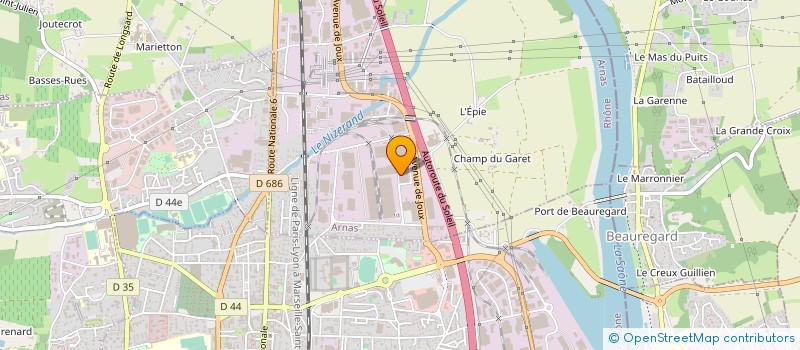 localisation de l'entreprise DEBIZE SAS à ARNAS