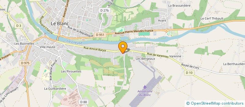 localisation de l'entreprise DEBOEUF SERVICES MOTOCULTURE à LE BLANC