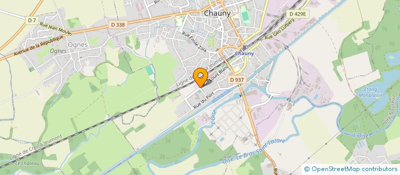 localisation de l'entreprise DEBOFFLES à CHAUNY