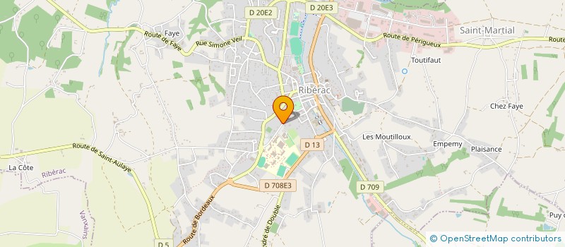 localisation de l'entreprise DEBORAH DENIS GEOMETRE-EXPERT à RIBERAC