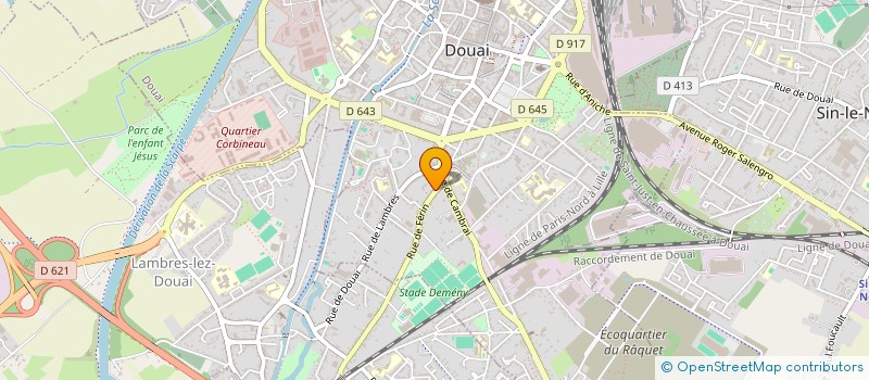 localisation de l'entreprise DEBOS AUTO à DOUAI