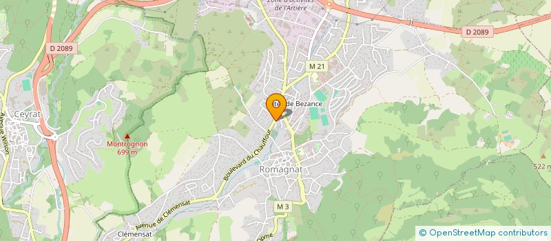 localisation de l'entreprise DEBOURG IMMO  ROMAGNAT