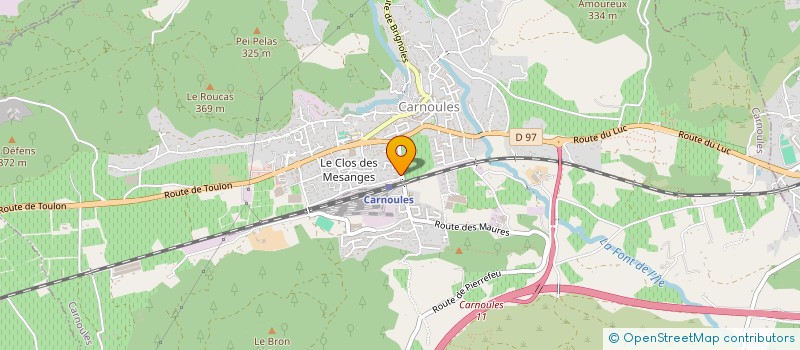 localisation de l'entreprise DEBOUT  CARNOULES