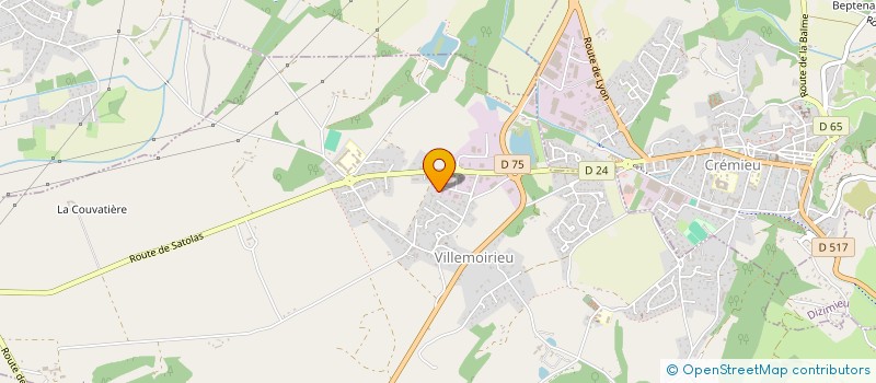 localisation de l'entreprise DEBRAY INGENIERIE  VILLEMOIRIEU