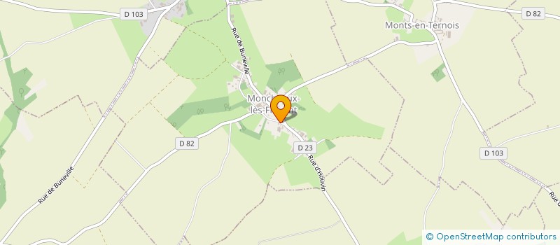 localisation de l'entreprise DEBRET  MONCHEAUX-LES-FREVENT