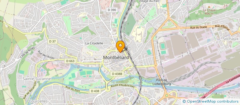 localisation de l'entreprise DEBRIE à MONTBELIARD