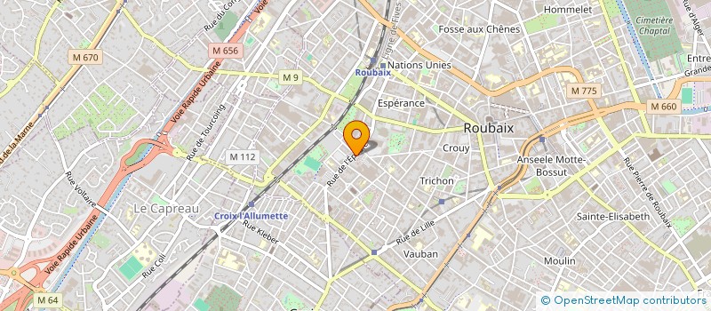 localisation de l'entreprise DEBRIL ET FILS à ROUBAIX