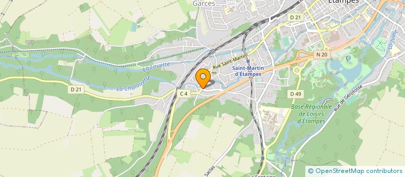 localisation de l'entreprise DEBRU CORPORATION à ETAMPES